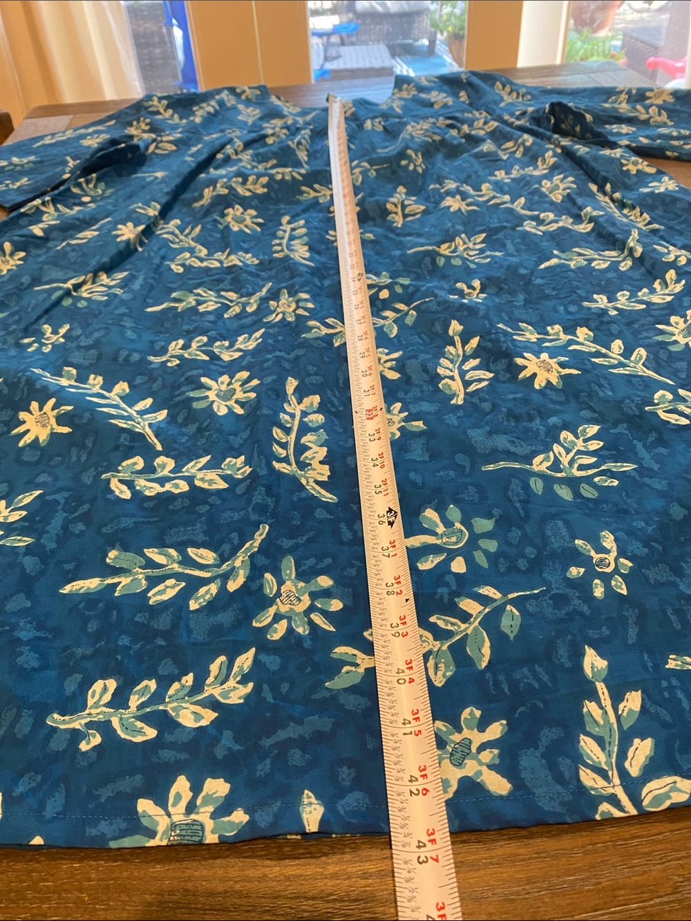 The Vermont Country Store Blue Floral Print Cotton Dress - Picture 10 of 11